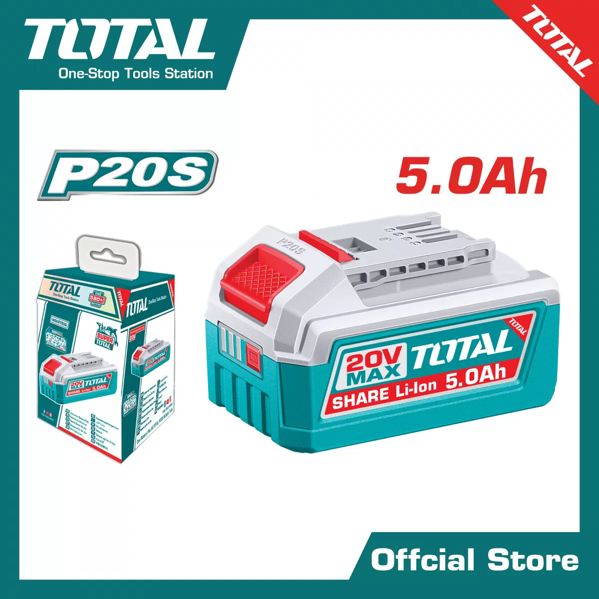 แบตเตอรี่ลิเธี่ยม-ไอออน 20V.(5.0Ah)