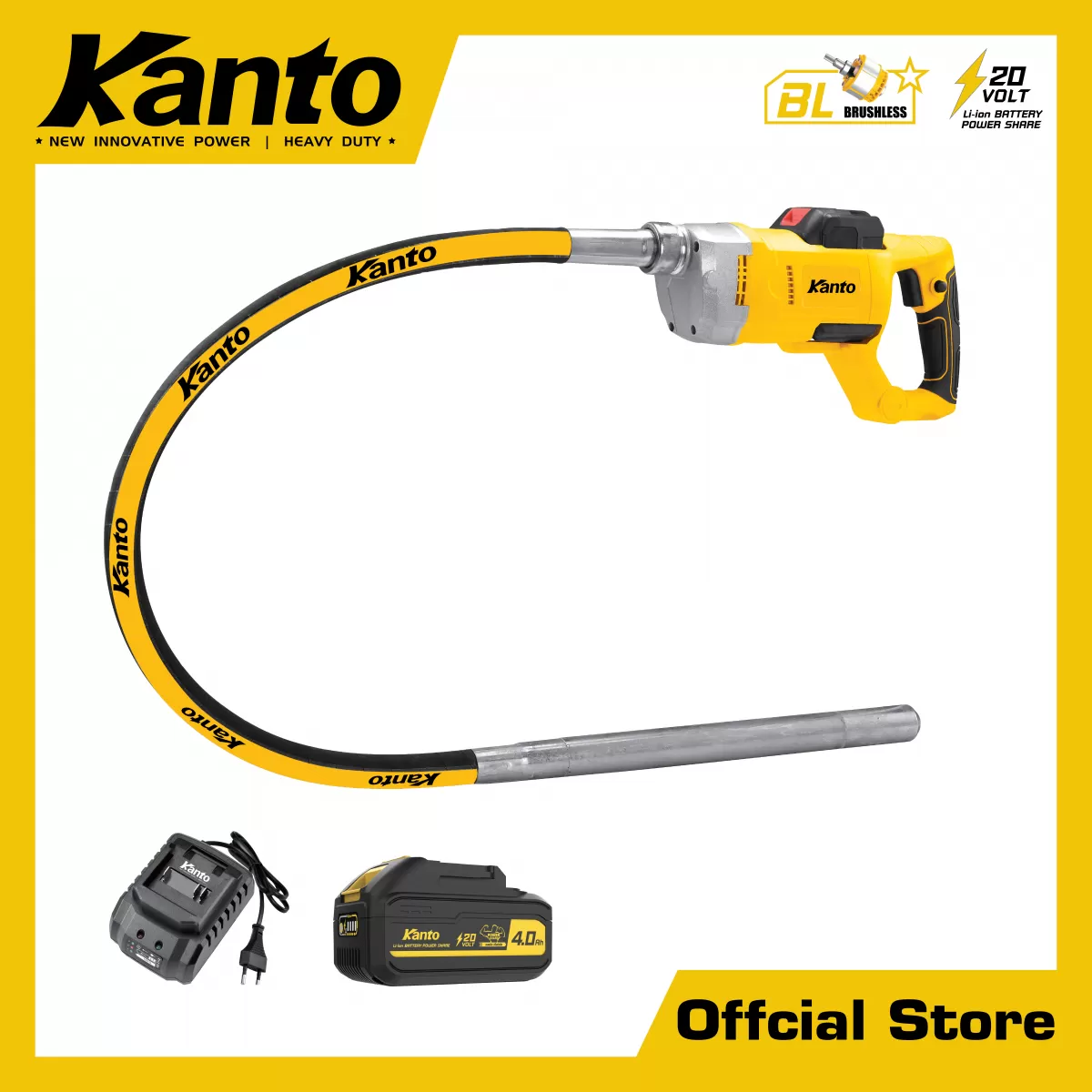สายจี้คอนกรีตแบตเตอรี่ไร้สาย20V