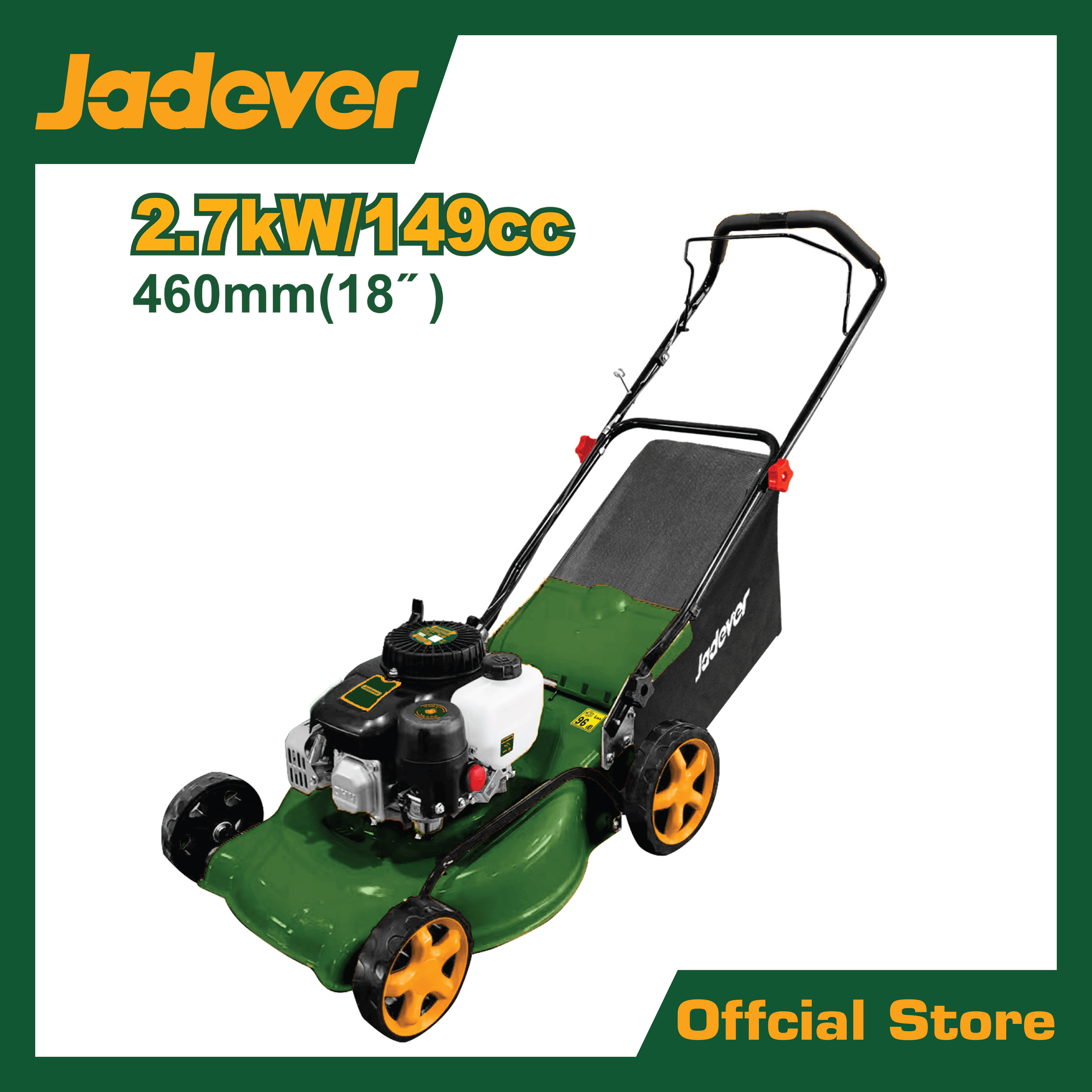 รถเข็นตัดหญ้าใช้น้ำมัน 18&amp;quot;